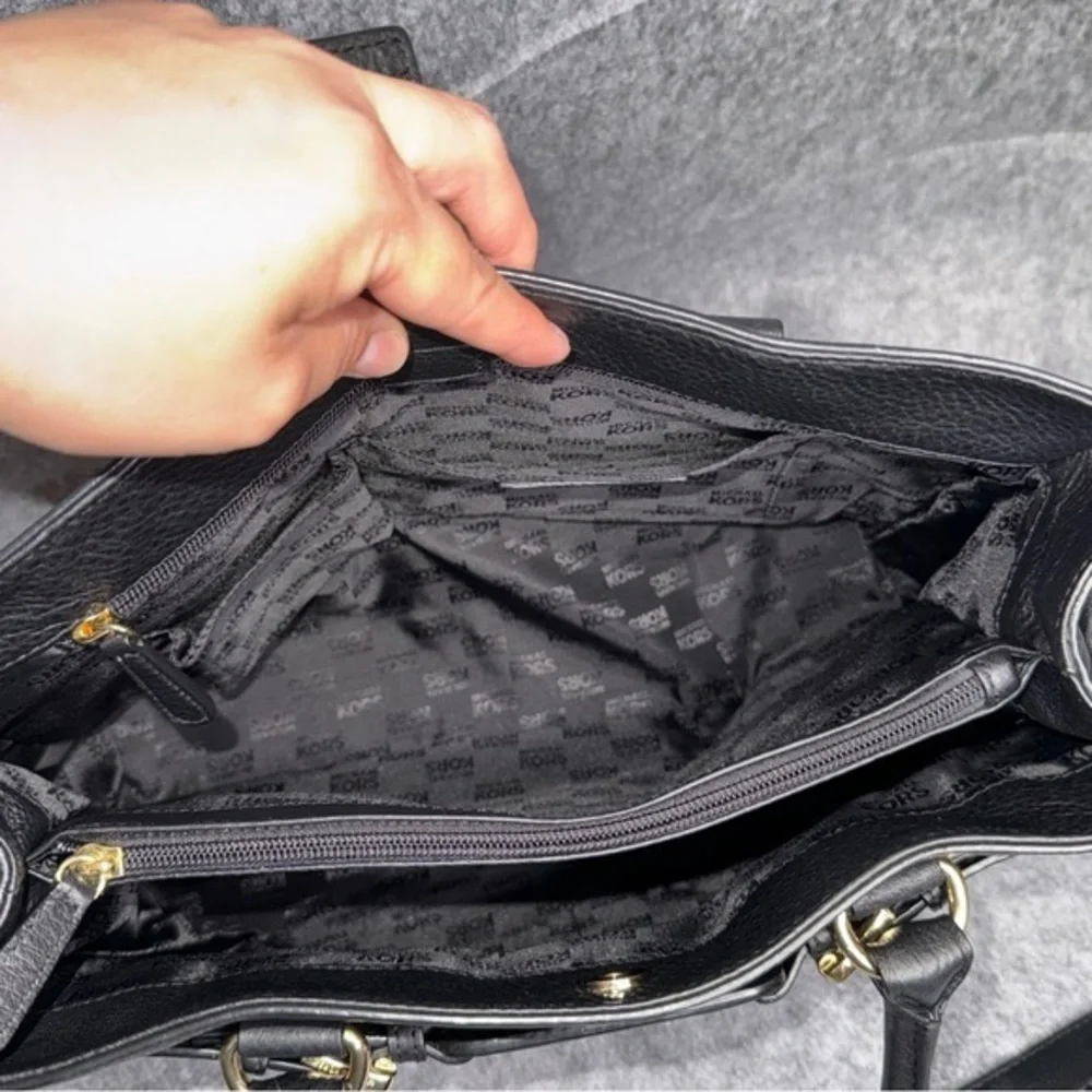 Michael Kors Black Hamilton Soft‎ Pebble Leather Bag - Picture 9 of 11